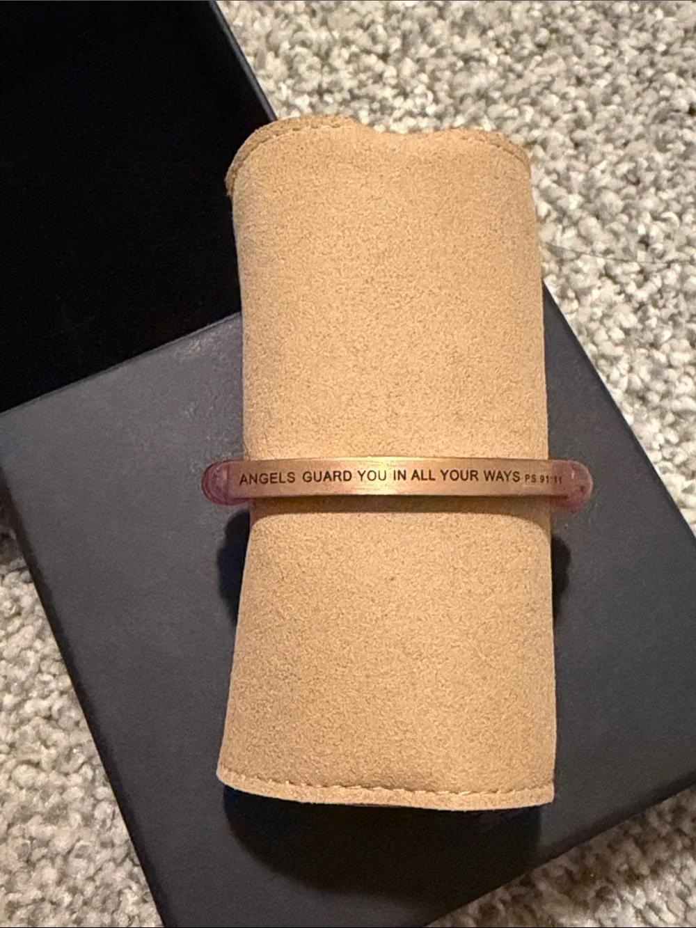Beaded Bracelet with Gold Bar and Inscription- the inspiration co.